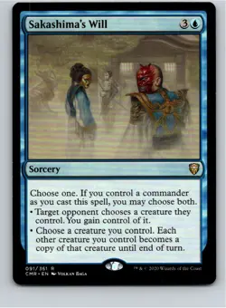 Magic the Gathering Sakashima's Will Commander Legends MTG Free Shipping! - Image 1