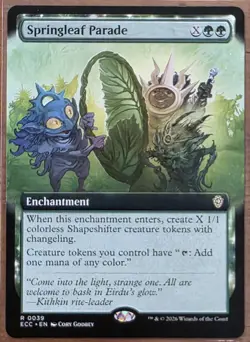 Springleaf Parade (Extended Art) - MTG - Commander: Lorwyn Eclipsed - NM - Image 1