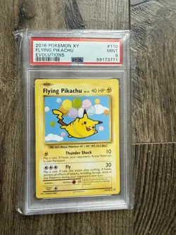 Flying Pikachu #110 PSA 9 MINT, Pokemon XY Evolutions Secret Rare Card 110/108 - Image 1