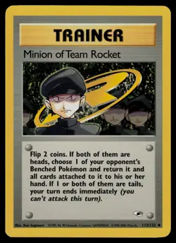 Minion of Team Rocket 113/132 Uncommon Gym Heroes Pokemon Unlimited LP - Image 1