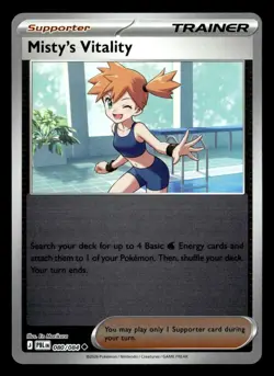 Pokemon Misty's Vitality #080/084 tcg Near Mint or Better - Image 1