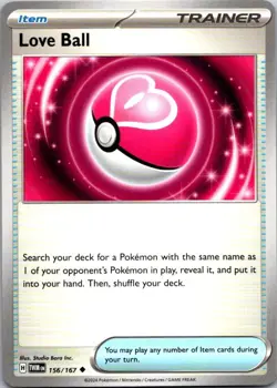 Pokemon Love Ball Normal Uncommon SV06: Twilight Masquerade 156/167 NM - Image 1