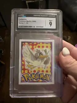 1999 MERLIN POKEMON #83 FARFETCH'D PSA 9 - Image 1