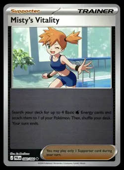 Misty's Vitality 080/084 Uncommon Pitch Black Pokemon Reverse Holo Near Mint - Image 1