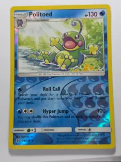 POLITOED 25/145 HOLO RARE GUARDIANS RISING REVERSE HOLO NM/M POKEMON - Image 1