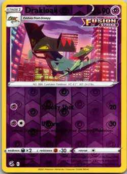 Drakloak 129/264 Uncommon Fusion Strike Pokemon Reverse Holo Near Mint - Image 1
