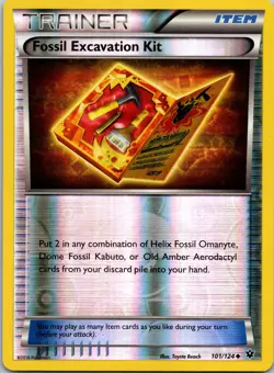 FOSSIL EXCAVATION KIT 101/124 FATES COLLIDE POKEMON REVERSE HOLO LP HOLOBOX1-218 - Image 1