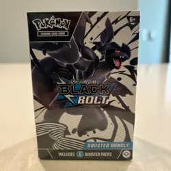 🔥Pokemon TCG Scarlet & Violet Black Bolt Booster Bundle Box 6 Packs Zekrom 2025 - Image 1