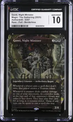 GONTI, NIGHT MINISTER Aetherdrift Borderless Foil Rare CGC 10 MTG EDH [NOS] - Image 1