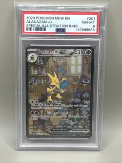 2023 Pokemon SV 151 Alakazam ex Special Illustration Rare #201/165 PSA 8 - Image 1