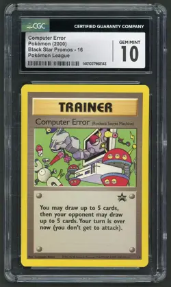 CGC 10 Computer Error Promo - Pokemon 2000 Black Star Promo #16 - Image 1