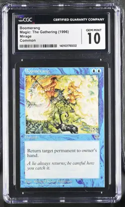 BOOMERANG Mirage C CGC 10 MTG [Nostalgium] - Image 1