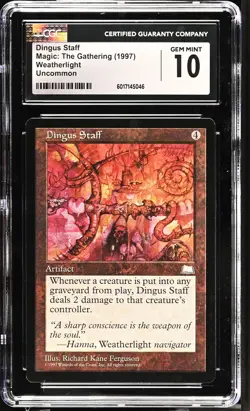 DINGUS STAFF Weatherlight CGC 10 Gem Mint MTG [Nostalgium] - Image 1