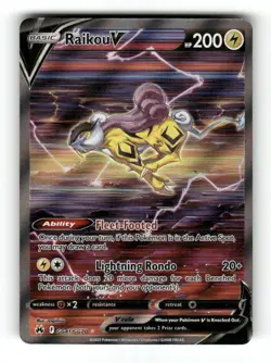 Raikou V GG41/GG70 Holo V Rare Crown Zenith Galarian Gallery Pokemon Near Mint - Image 1