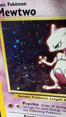 Mewtwo - 10/130 - Base Set 2 Cosmos Holo WOTC 2000 Pokemon NM/LP - Image 3
