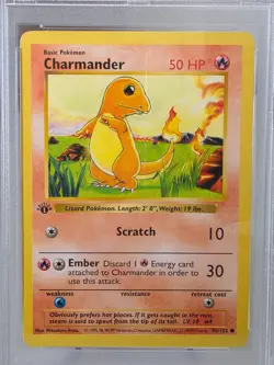 1999 Pokemon Game Charmander PSA 6 First Edition Base Set 46/102 - Image 2