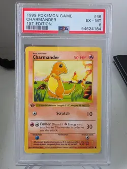1999 Pokemon Game Charmander PSA 6 First Edition Base Set 46/102 - Image 4