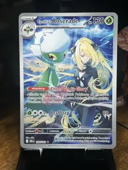 Cynthia's Roserade 184/182 SV10 Destined Rivals Illustration Rare Full Art NM - Image 1