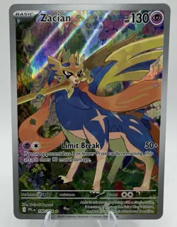 Zacian 100/094 NM Pokemon Phantasmal Flames Illustration Rare Full Art - Image 1
