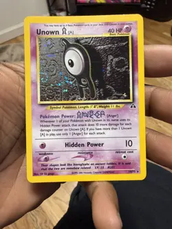 Pokemon Unown [A] 14/75 Neo Discovery Holo LP - Image 1