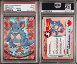 2000 Topps Chrome Pokemon T.V. Nidoqueen Tekno #31 – PSA 9 - Image 1