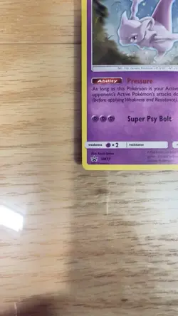 SWIRL 🌀💫 Mewtwo SM77 Black Star Promo Holo Pokemon Card LP Sun & Moon - Image 5