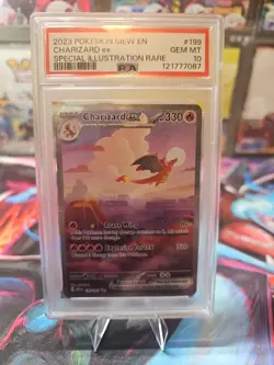 2023 Pokemon EN-Mew 151 Charizard EX 199/165 SIR GEM MINT PSA 10 - Image 2