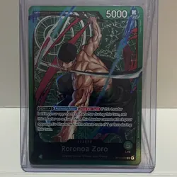 Bandai One Piece Card Game Roronoa Zoro OP12-020 L Leader Foil Alt Art EN 5000 - Image 1