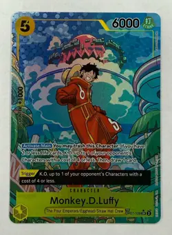 One Piece Monkey D. Luffy Op07-109 (TR) Treasure Rare Two Legends (Op08) LP - Image 1