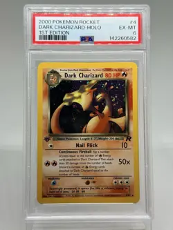 2000 Pokemon Rocket Dark Charizard Holo 1st Edition #4 PSA 6 EX-MT - Image 1