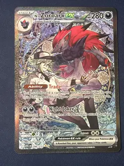 Pokemon Ascended Heroes N's Zoroark NM ex 286/217 Special Illustration Rare SIR - Image 3