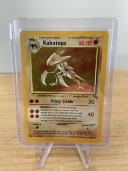 Kabutops 9/62 Fossil Unlimited Holo Rare WotC 1999 Vintage Pokemon TCG Card - Image 1