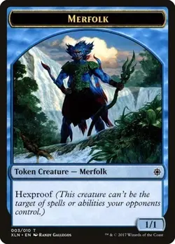 Merfolk (1/1 Hexproof) MTG Ixalan Token NM x4 - Magic Card - Image 1