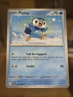 Piplup 027/094 Phantasmal Flames Pokemon Card - Image 1