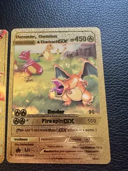 Pokemon Charizard GX Gold Foil Fan Art - 4 Cards - Image 5