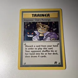 Trainer Imposter Oak's Revenge Pokemon Card Uncommon Team Rocket Set - 76/82 - Image 1