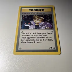 Trainer Imposter Oak's Revenge Pokemon Card Uncommon Team Rocket Set - 76/82 - Image 2