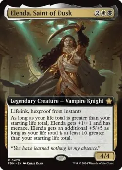 Elenda, Saint of Dusk (Extended Art) -Foil Near Mint MTG Foundations - Image 1