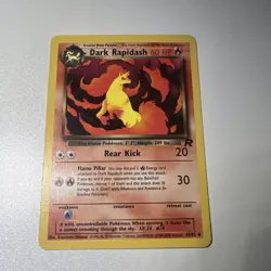 Dark Rapidash 44/82 Unlimited Uncommon Team Rocket Pokemon Card LP - Image 1