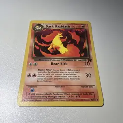 Dark Rapidash 44/82 Unlimited Uncommon Team Rocket Pokemon Card LP - Image 2