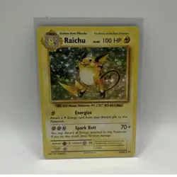 Pokemon Raichu 36/108 Evolutions Holo Rare Stage 1 100 HP English TCG Card - Image 1