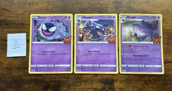 Pokemon TCG Trick or Trade Gastly Haunter Gengar 3-Card Lot 066/196 - Image 1