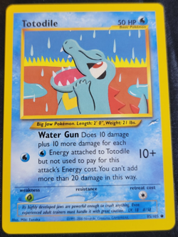 Totodile # 85/105 Neo Destiny Set Pokemon Trading TCG Rares Game Cards NM - Image 1