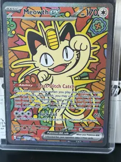 2026 Pokemon Perfect Order Meowth ex #121/088 Easily A high grade card - Image 1