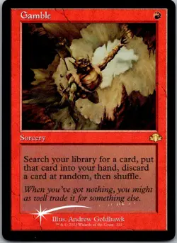 Gamble (Retro Frame) 321 Rare Dominaria Remastered MTG Foil LP - Image 1
