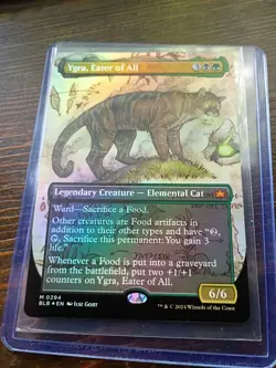 YGRA, EATER OF ALL FOIL BORDERLESS BLOOMBURROW BLB MYTHIC ELEMENTAL CAT MTG 294 - Image 2