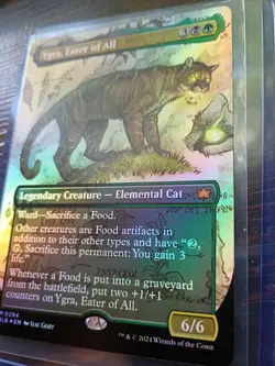 YGRA, EATER OF ALL FOIL BORDERLESS BLOOMBURROW BLB MYTHIC ELEMENTAL CAT MTG 294 - Image 3