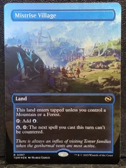 MTG Tarkir Dragonstorm Mistrise Village 397 Rare Foil Borderless Alt Art NM-M - Image 1