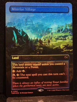 MTG Tarkir Dragonstorm Mistrise Village 397 Rare Foil Borderless Alt Art NM-M - Image 2