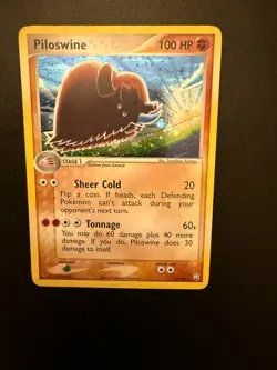 PILOSWINE 2004 POKEMON EX TEAM ROCKET RETURNS RARE HOLO 13/109 - Image 1